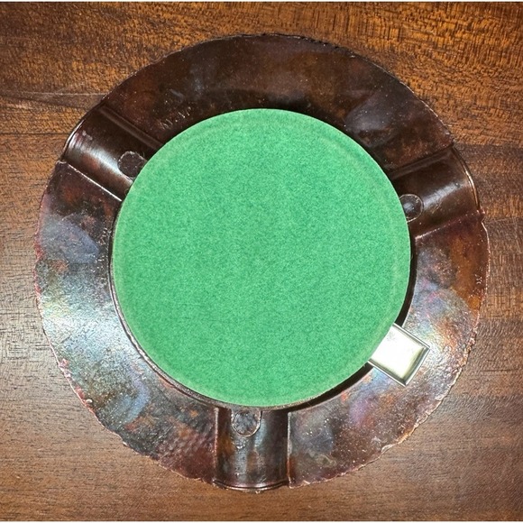 Vintage Las Vegas Roulette Wheel Ashtray Working Spinner Casino Bar Decor - Picture 11 of 12